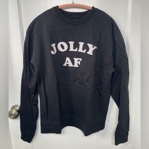Black Jolly AF Women’s Sweatshirt small